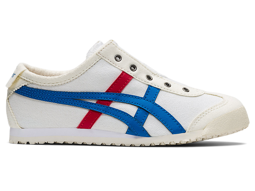 Kids\' Onitsuka Tiger Mexico 66® Slip-on Mexico 66 White/Directoire Blue | 28034BQJG