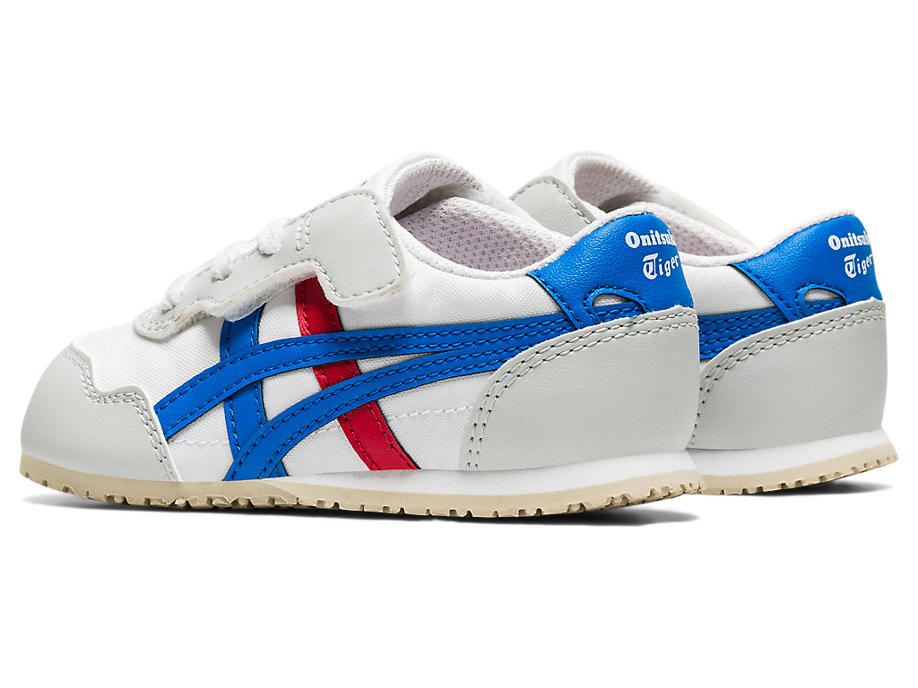 Kids' Onitsuka Tiger Serrano Shoes White/Directoire Blue | 80951HGJB