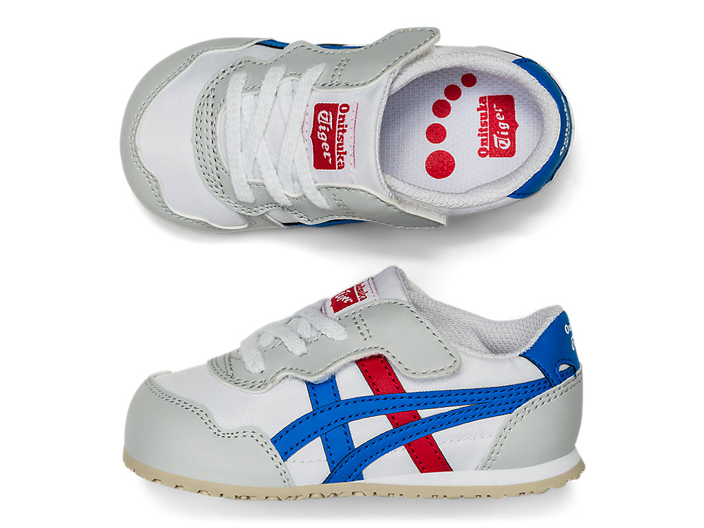 Kids' Onitsuka Tiger Serrano Shoes White/Directoire Blue | 80951HGJB