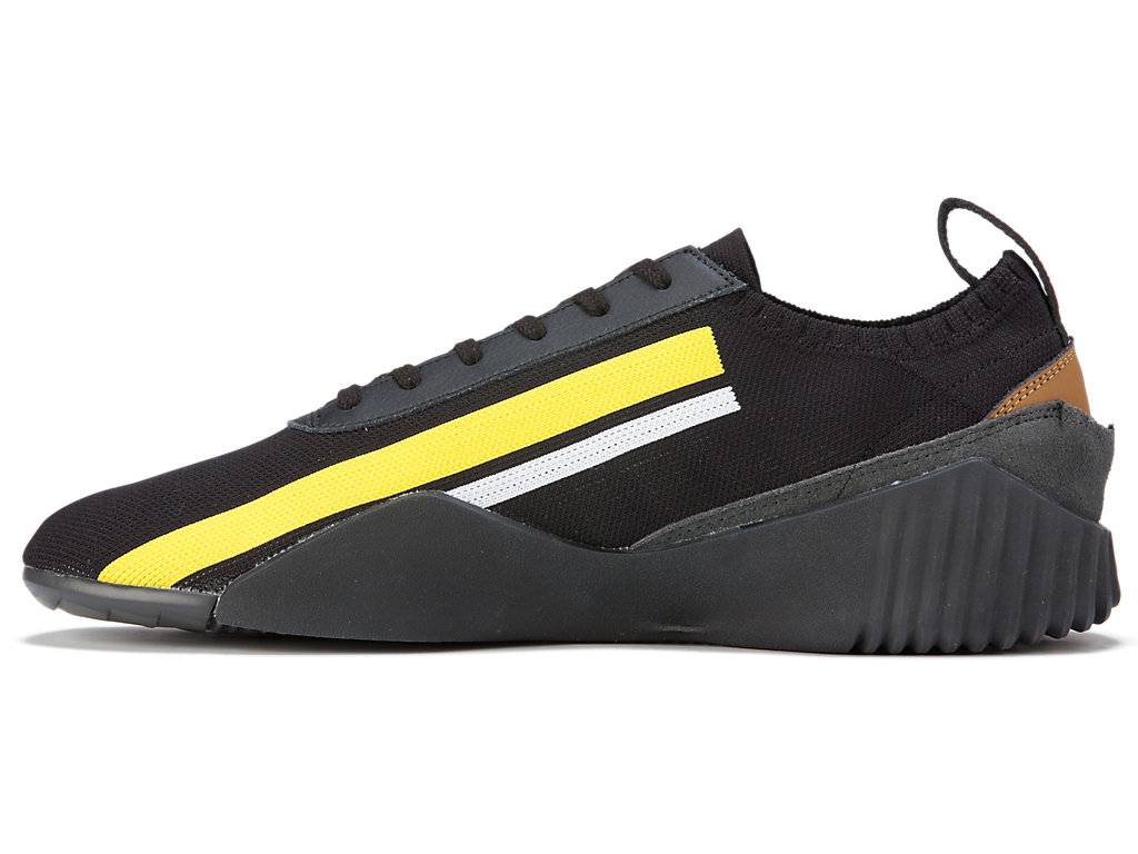 Men's Onitsuka Tiger Acromount Knit Shoes Black/Vibrant Yellow | 08975ULMG