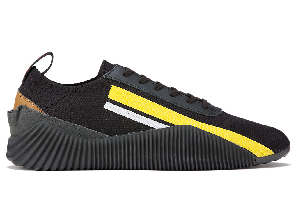 Men\'s Onitsuka Tiger Acromount Knit Shoes Black/Vibrant Yellow | 08975ULMG