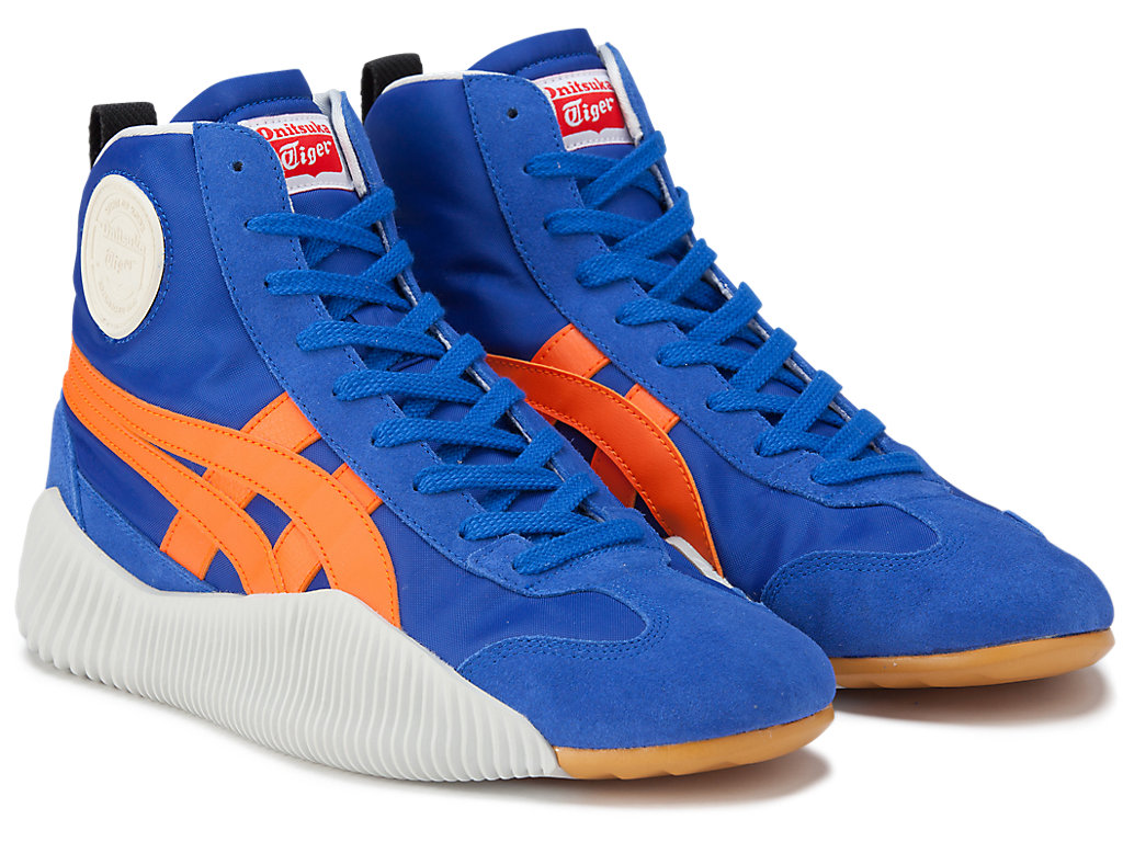 Men's Onitsuka Tiger Acromount Mt Shoes Tuna Blue/Habanero | 31658GRDL