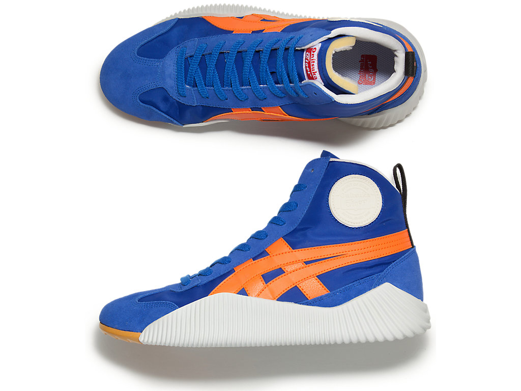 Men's Onitsuka Tiger Acromount Mt Shoes Tuna Blue/Habanero | 31658GRDL