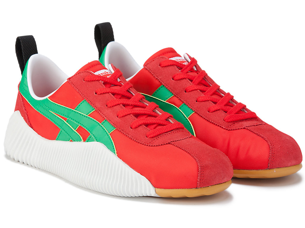 Men's Onitsuka Tiger Acromount Shoes Classic Red/Cilantro | 92587WGPR