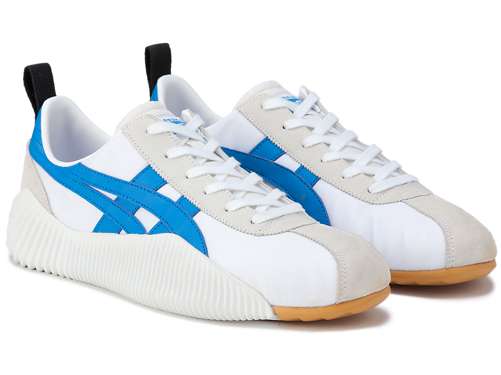 Men's Onitsuka Tiger Acromount Shoes White/Directoire Blue | 59680LPAZ