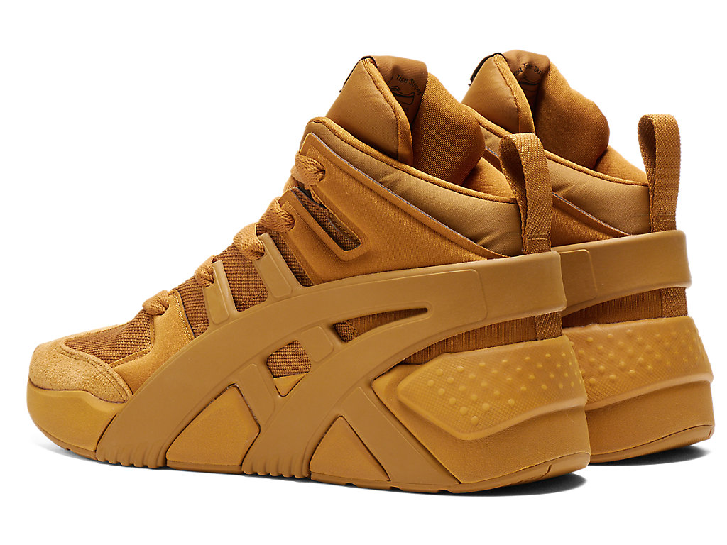 Men's Onitsuka Tiger Big Logo Trainer Puffed Shoes Tan Presidio/Tan Presidio | 38516QZHG