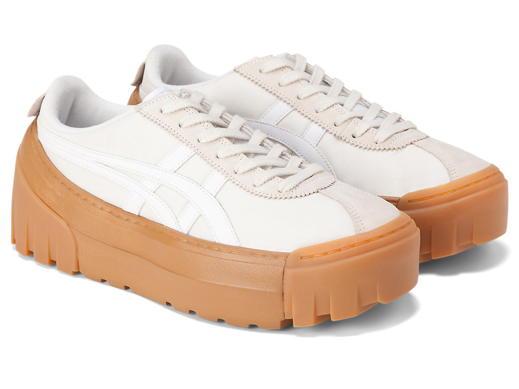 Men's Onitsuka Tiger Delegation Chunk Shoes Cream/White | 61429FQKE