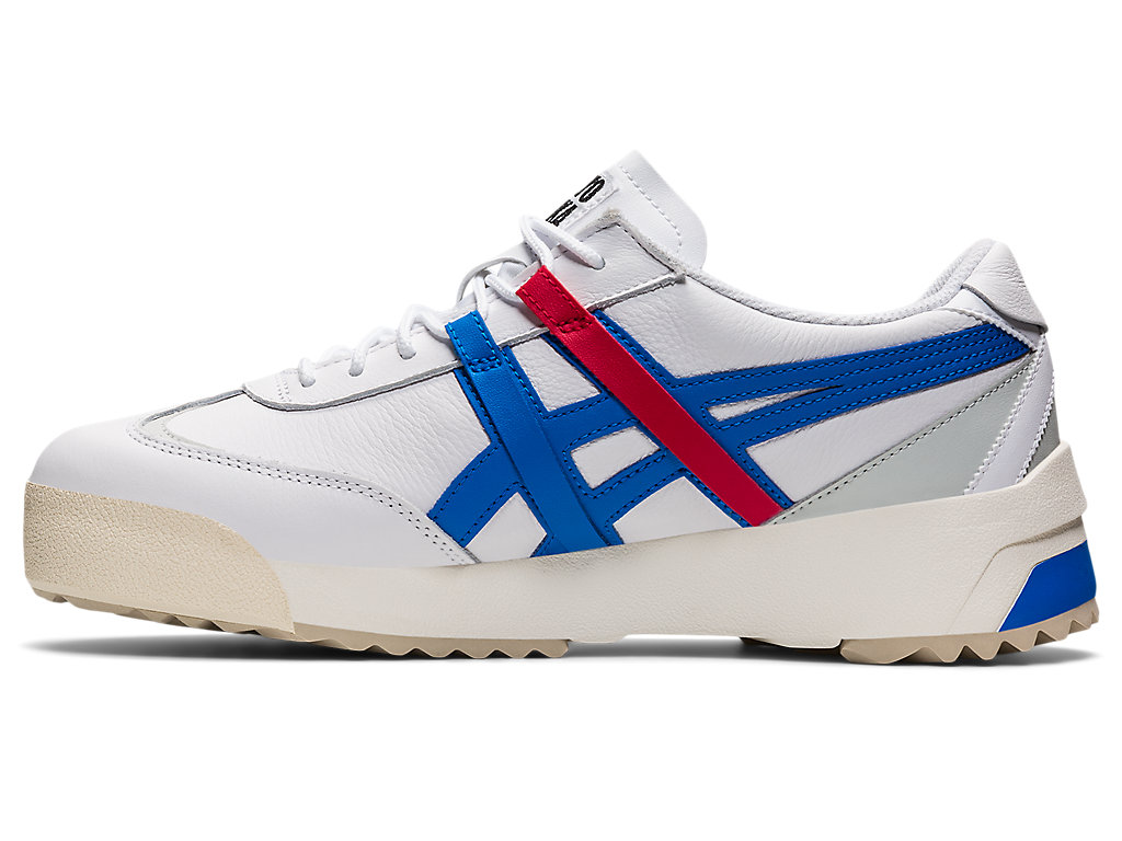 Men's Onitsuka Tiger Delegation Ex Shoes White/Electric Blue | 78169FGSL