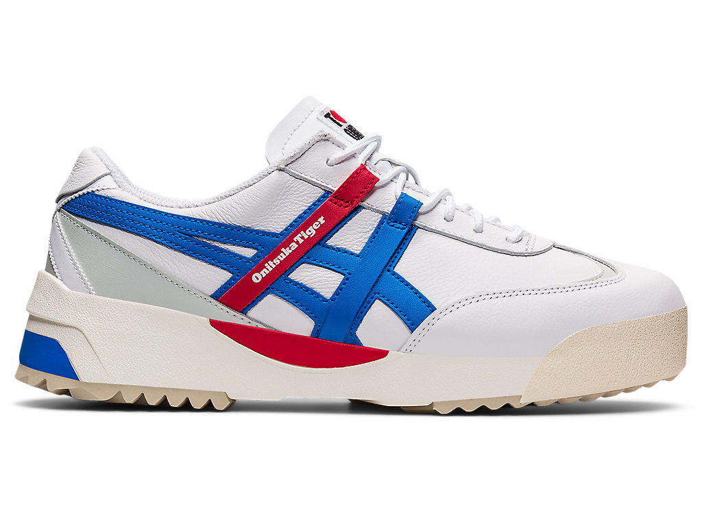 Men\'s Onitsuka Tiger Delegation Ex Shoes White/Electric Blue | 78169FGSL