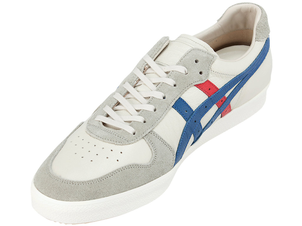 Men's Onitsuka Tiger Fabre Nippon Lo Shoes Cream/Asics Blue | 52769BEOC