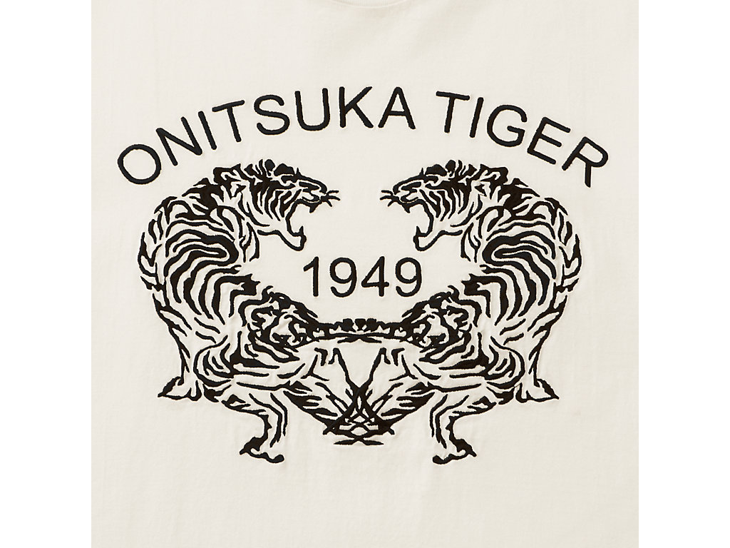 Men's Onitsuka Tiger Graphic Tee Clothing White | 01865PLQU