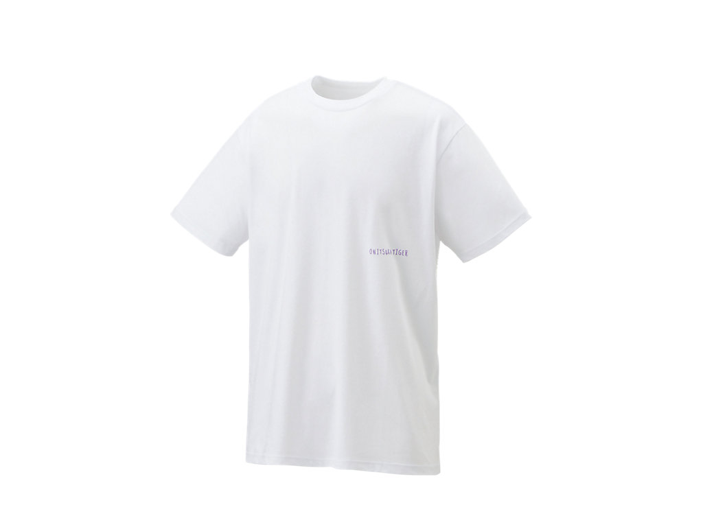 Men's Onitsuka Tiger Graphic Tee Clothing White | 12389DMFP