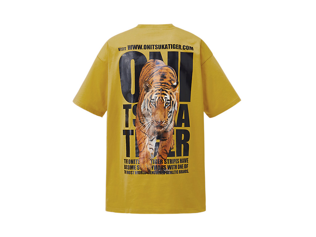 Men's Onitsuka Tiger Graphic Tee Clothing Yellow | 16524KWVR