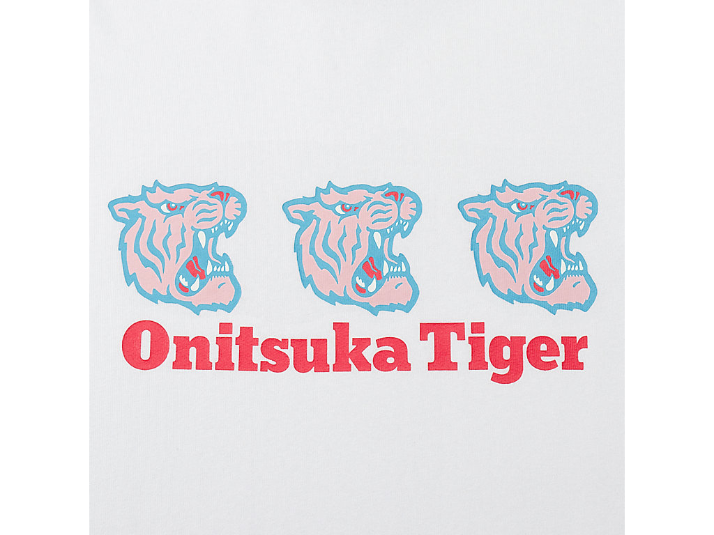 Men's Onitsuka Tiger Graphic Tee Clothing White | 18395TPBO