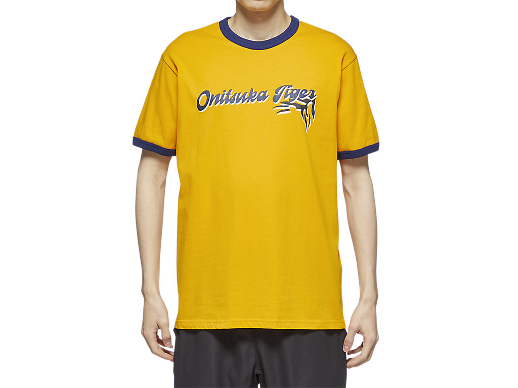 Men's Onitsuka Tiger Graphic Tee Clothing Yellow | 18754YIPH