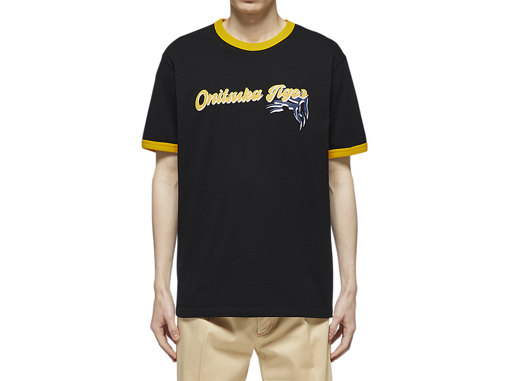 Men's Onitsuka Tiger Graphic Tee Clothing Black | 45809EZPF