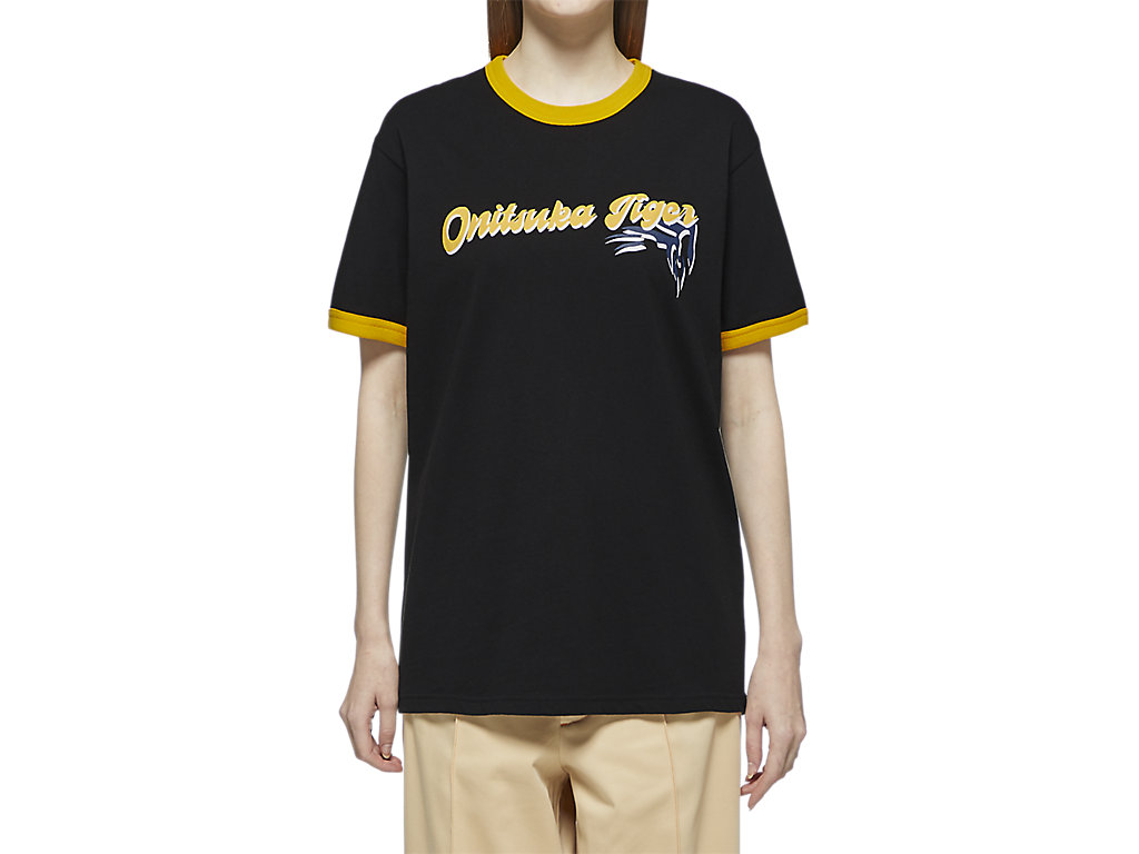 Men's Onitsuka Tiger Graphic Tee Clothing Black | 45809EZPF