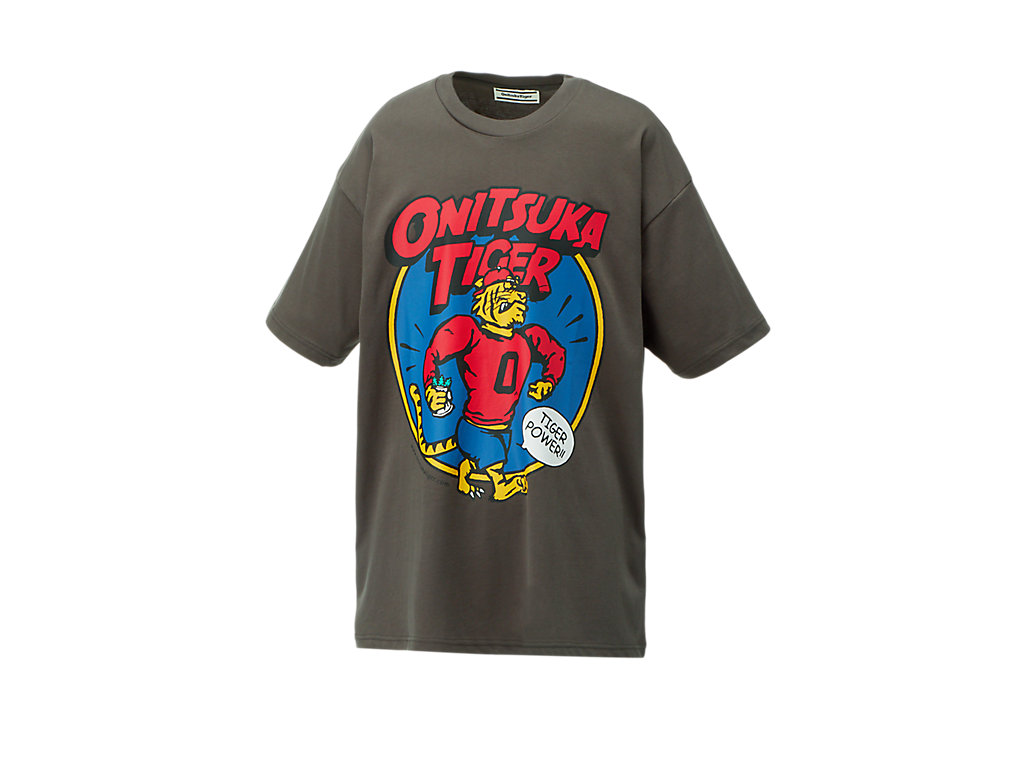 Men's Onitsuka Tiger Graphic Tee Clothing Dark Grey | 48260DEFY