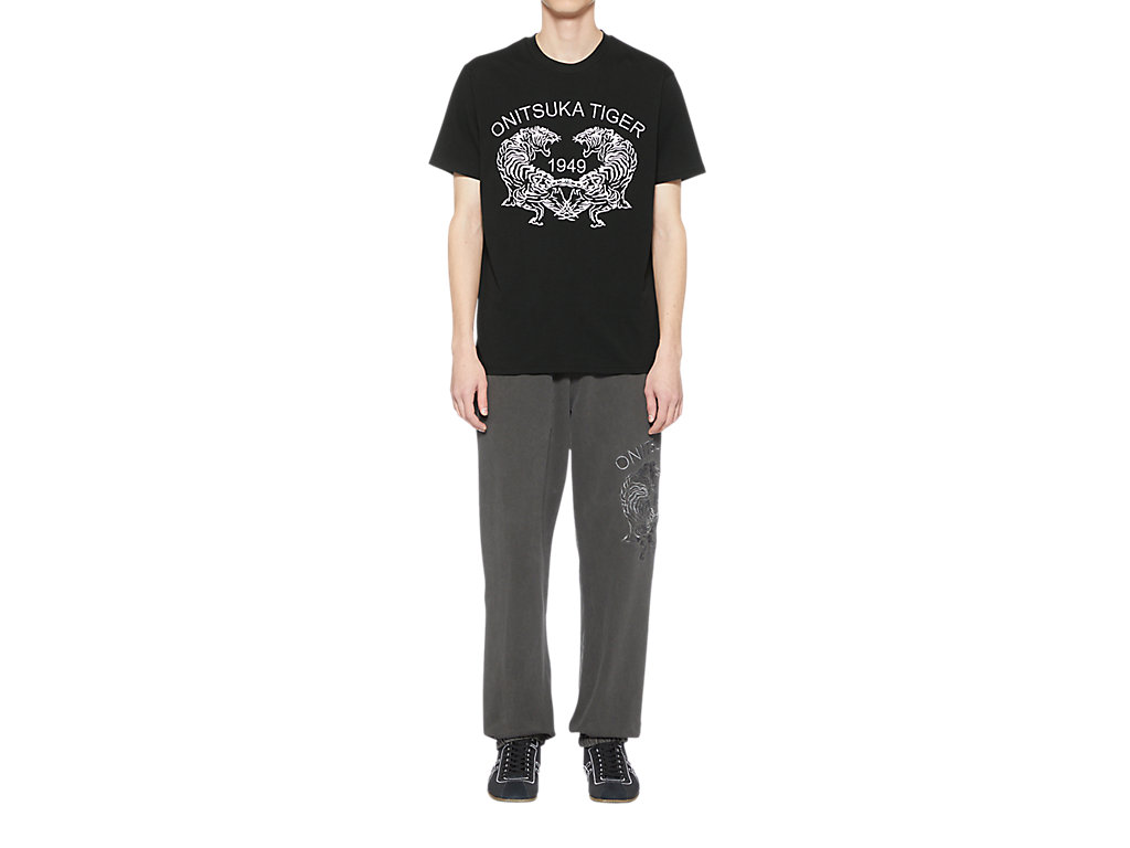 Men's Onitsuka Tiger Graphic Tee Clothing Black | 57286YKJS