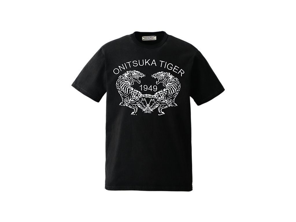 Men's Onitsuka Tiger Graphic Tee Clothing Black | 57286YKJS