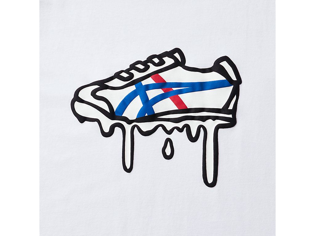 Men's Onitsuka Tiger Graphic Tee Clothing White | 74816MPVU