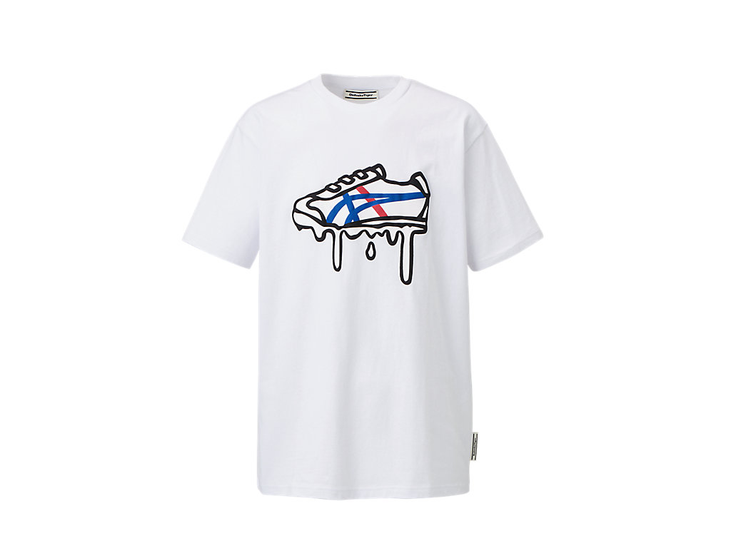 Men\'s Onitsuka Tiger Graphic Tee Clothing White | 74816MPVU