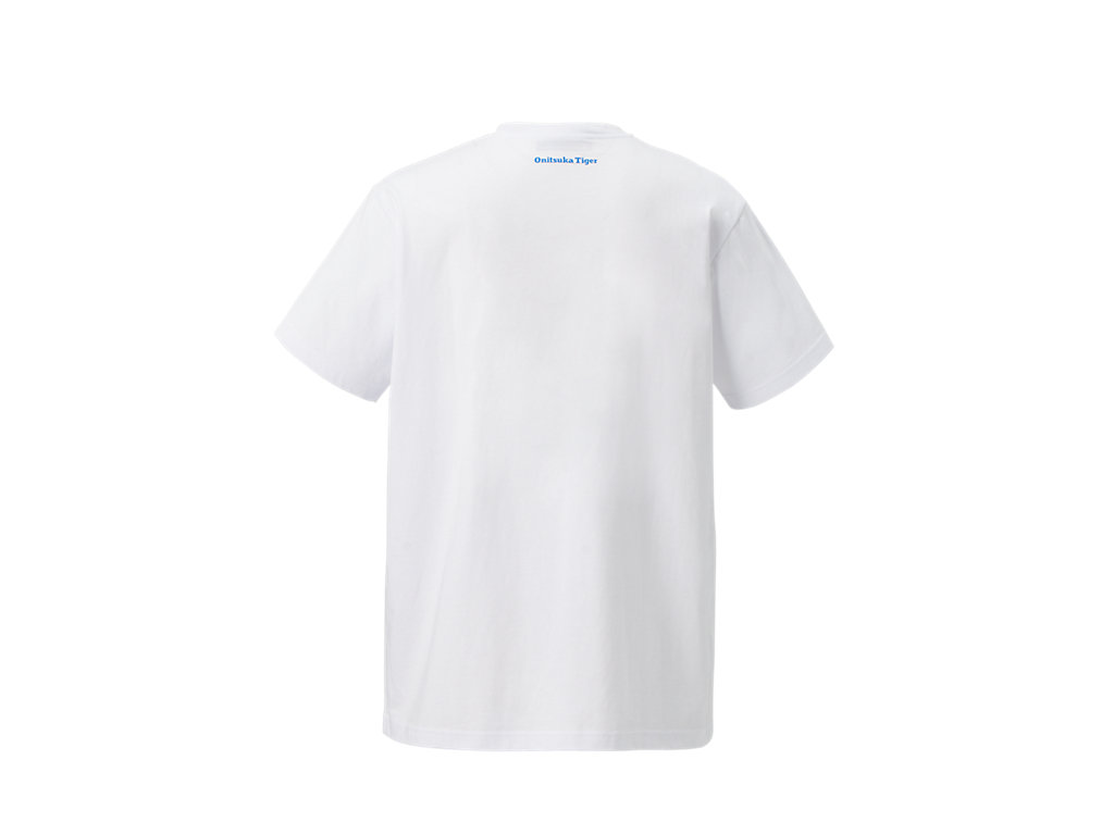 Men's Onitsuka Tiger Graphic Tee Clothing White/ Blue | 79168YONW