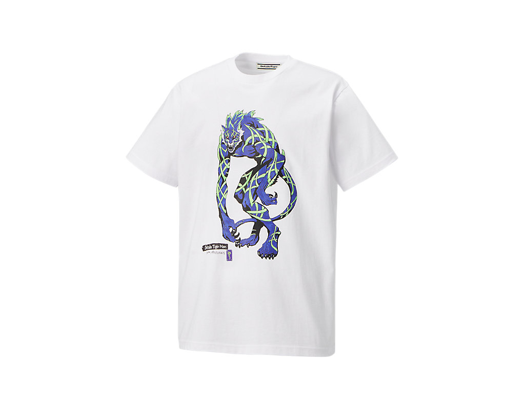 Men's Onitsuka Tiger Graphic Tee Clothing White/ Blue | 79168YONW