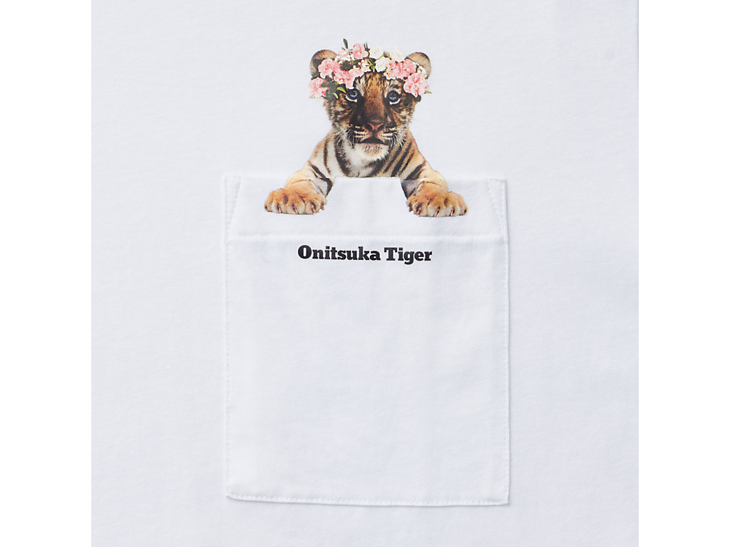 Men's Onitsuka Tiger Graphic Tee Clothing White | 85219NHKX