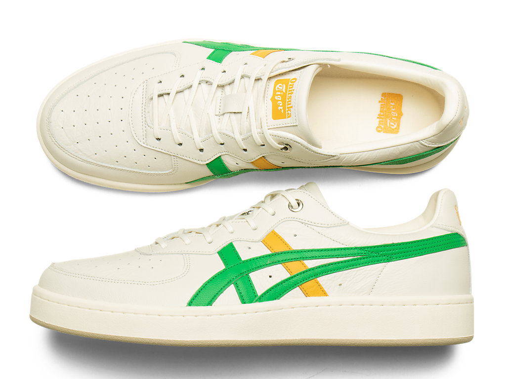 Men's Onitsuka Tiger Gsm Sd Shoes Cream/Cilantro | 49260QAVZ