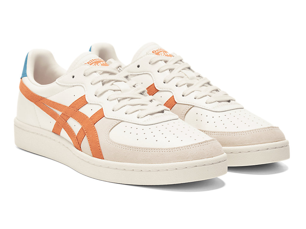 Men's Onitsuka Tiger Gsm Shoes Cream/Rust Orange | 07654KELR