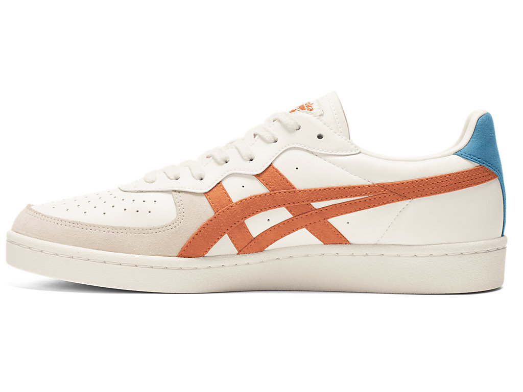 Men's Onitsuka Tiger Gsm Shoes Cream/Rust Orange | 07654KELR