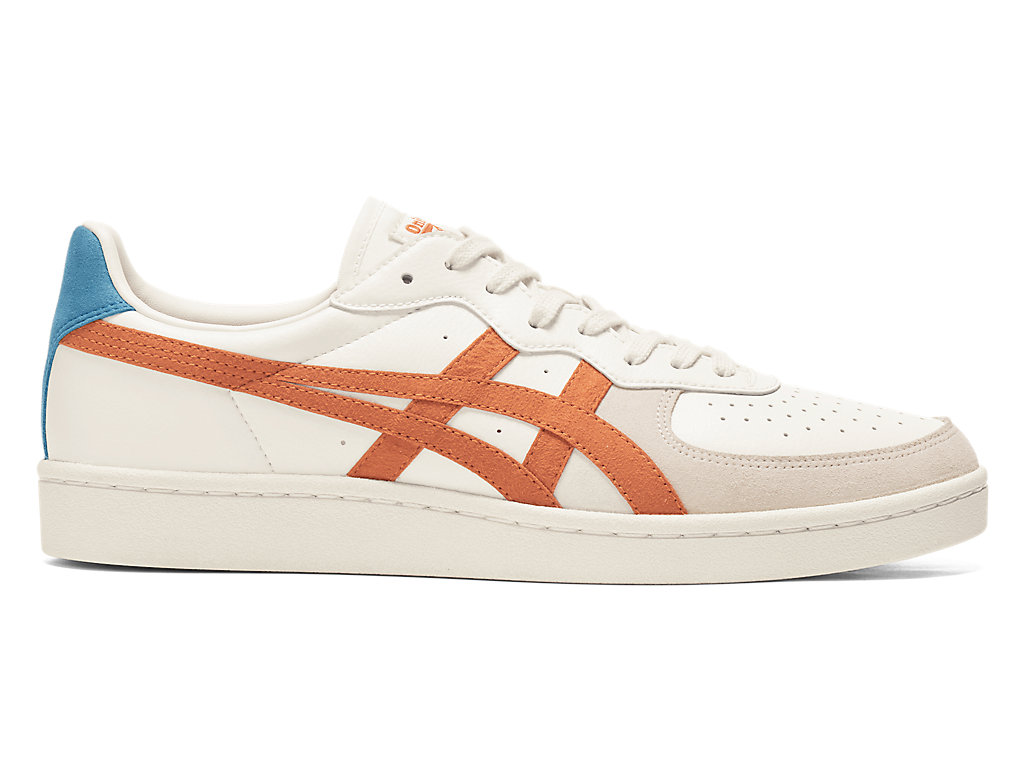 Men\'s Onitsuka Tiger Gsm Shoes Cream/Rust Orange | 07654KELR