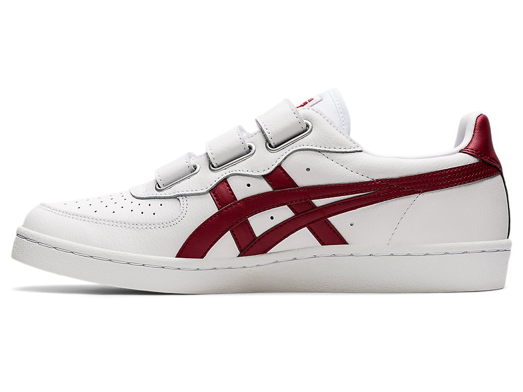 Men's Onitsuka Tiger Gsm Shoes White/Beet Juice | 52473XVKZ