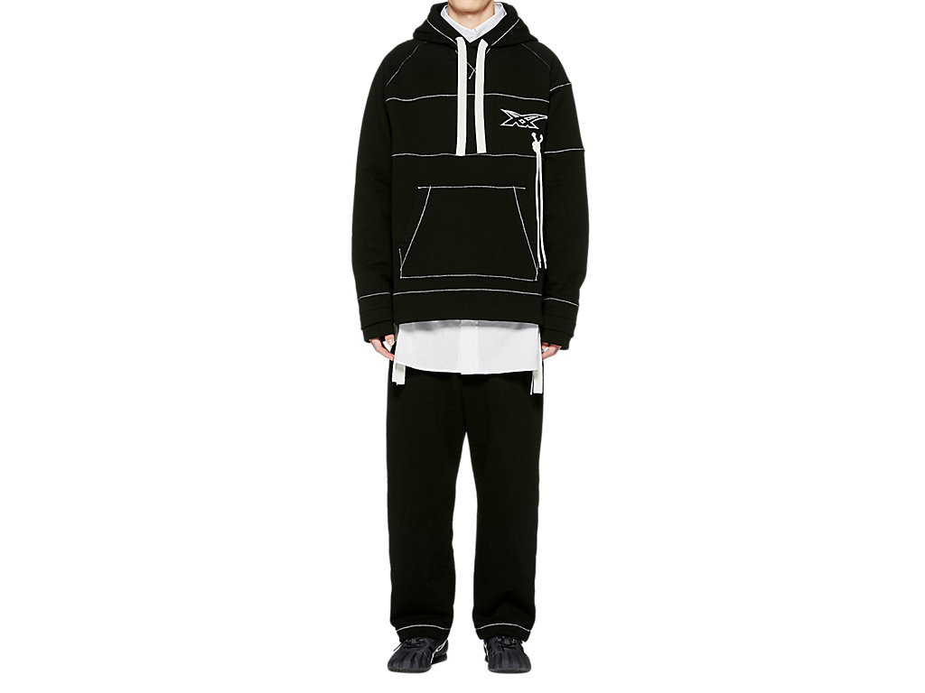 Men's Onitsuka Tiger Hoodie Clothing Black | 59843UGHP