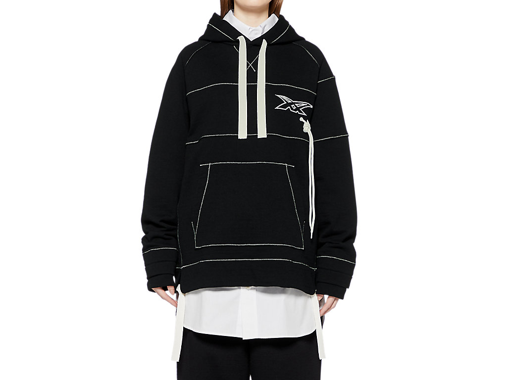 Men's Onitsuka Tiger Hoodie Clothing Black | 59843UGHP