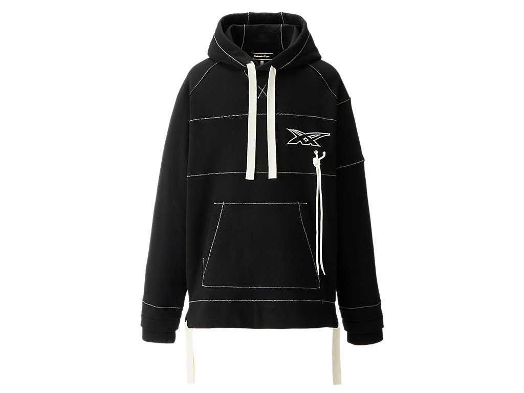 Men's Onitsuka Tiger Hoodie Clothing Black | 59843UGHP