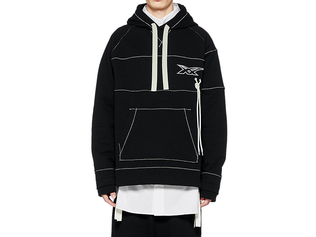 Men\'s Onitsuka Tiger Hoodie Clothing Black | 59843UGHP