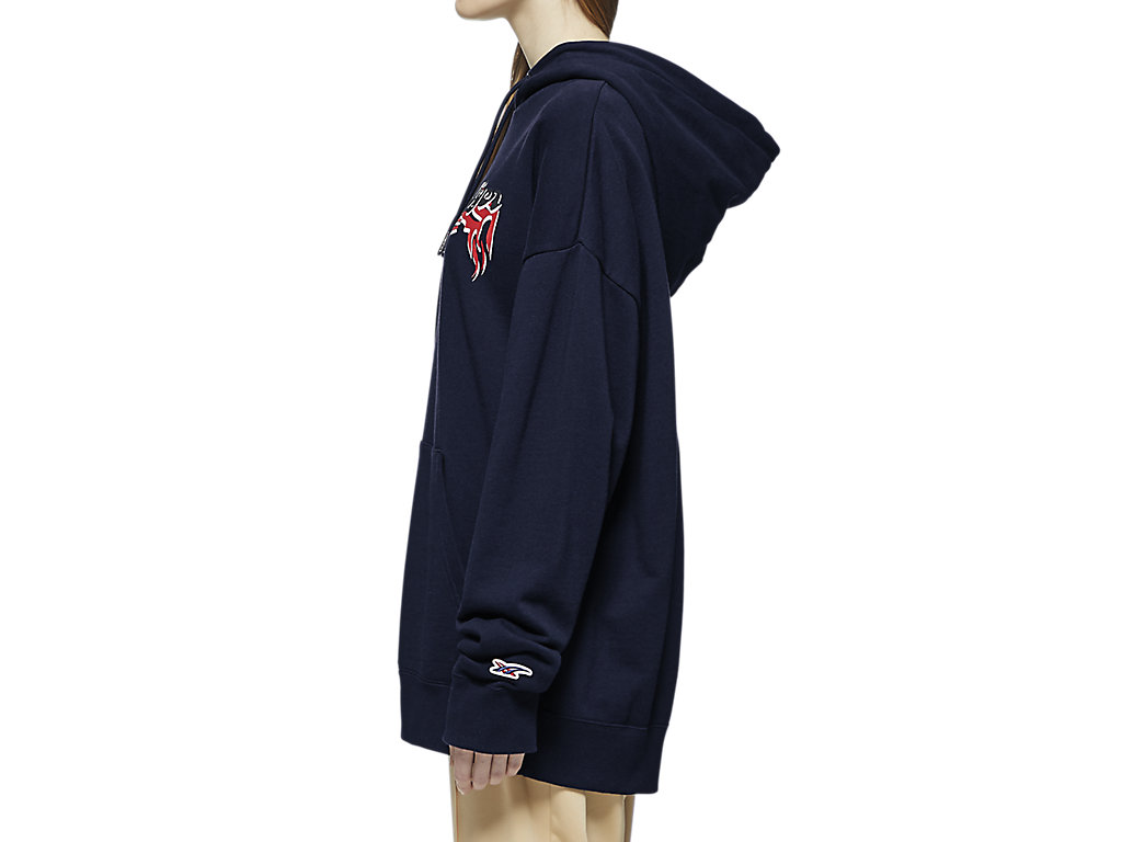 Men's Onitsuka Tiger Hoodie Top Clothing Dark Navy | 43701AMCU