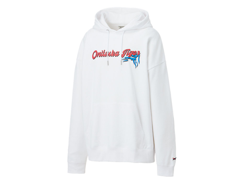 Men's Onitsuka Tiger Hoodie Top Clothing White | 46058WTRU