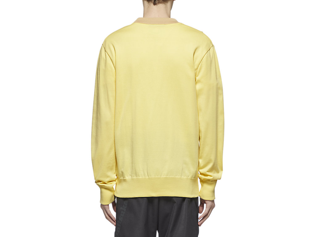 Men's Onitsuka Tiger Knit Cardigan Clothing Light Yellow | 86249MIGR