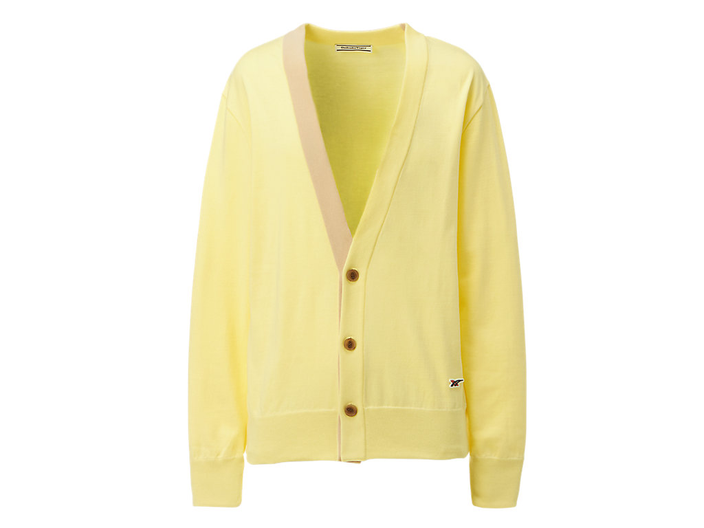 Men\'s Onitsuka Tiger Knit Cardigan Clothing Light Yellow | 86249MIGR