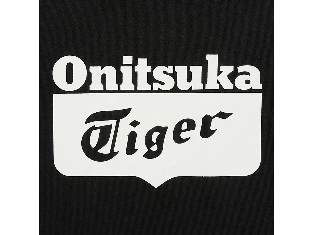 Men's Onitsuka Tiger Logo Tee Clothing Black/White | 65801BFXJ