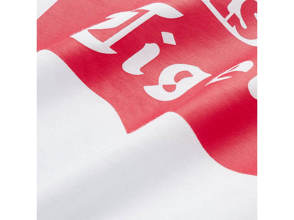 Men's Onitsuka Tiger Logo Tee Clothing White/Red | 09674RMCB