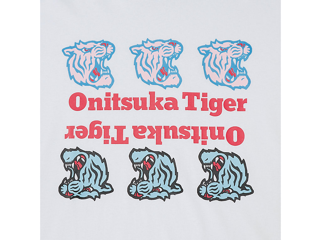 Men's Onitsuka Tiger Ls Graphic Tee Clothing White | 19425QOHP