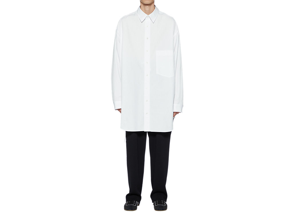 Men's Onitsuka Tiger Ls Shirt Clothing White | 96431FKDG