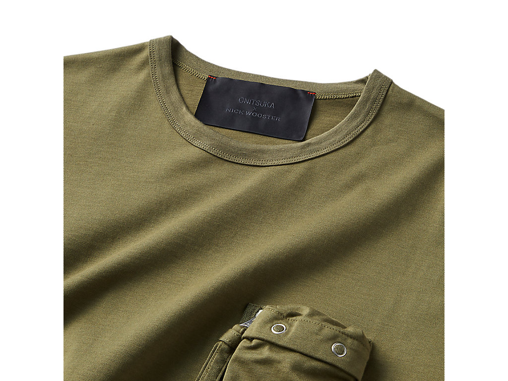 Men's Onitsuka Tiger Ls Tee Clothing Khaki | 72489EOSG