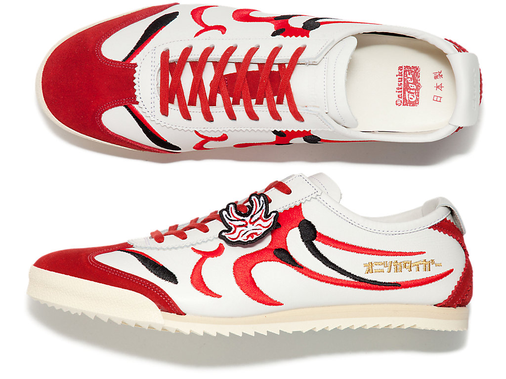 Men's Onitsuka Tiger Mexico 66 Deluxe Mexico 66 White/Classic Red | 83047RPCW