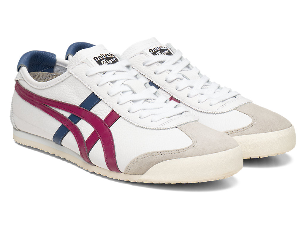 Men's Onitsuka Tiger Mexico 66 Mexico 66 White/Dried Berry | 02164QRPB