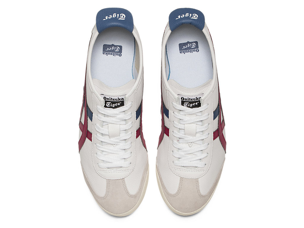 Men's Onitsuka Tiger Mexico 66 Mexico 66 White/Dried Berry | 02164QRPB